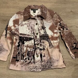 Vintage Mirror Image Y2K Paris Jacket Size S